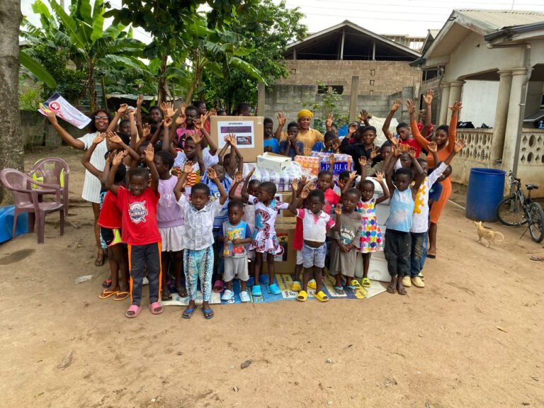 Kids nourishment and entertainment at an orphan home in Nsawam, Ghana